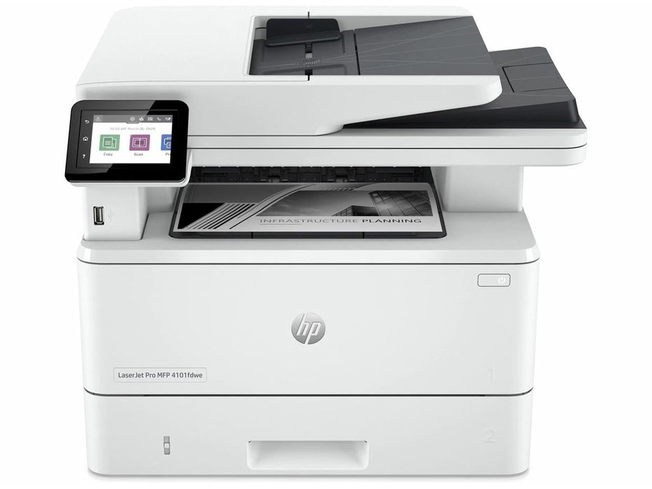  HP LaserJet Pro MFP 4101fdwe Wireless Printer with HP+ and Fax (DC ONLY) - White/Black