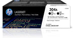 HP 304A (CC530AD) CC530A 2-Pack Black Original LaserJet Toner Cartridge