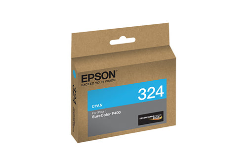 T324220 EPSON T324 ULTRACHROME HG2 Cyan Ink Cartridge, Stand