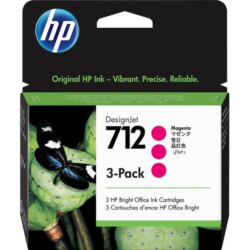 HP 712 Magenta Ink Cartridge 3-Pack