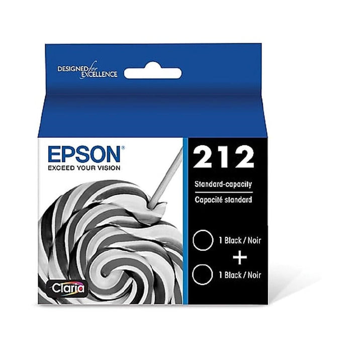T212120D2 Epson T212 Claria Black Dual Pack Ink Cartridges S