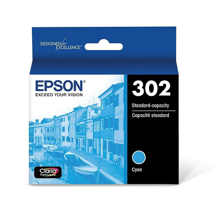 T302220S EPSON T302 Claria Cyan Ink Standard Capacity, with