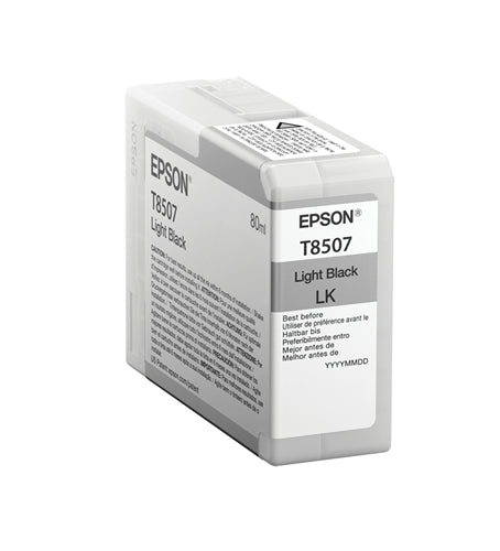 T850700 EPSON ULTRACHROME HD LIGHT BLACK INK 80ML/SURECOLOR