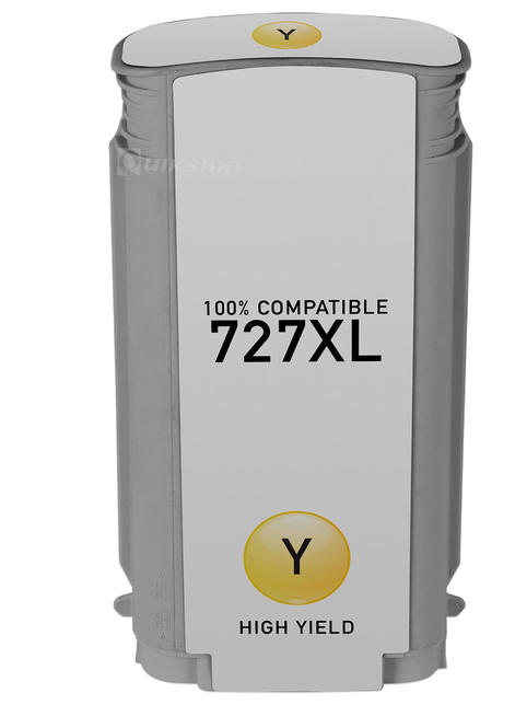 HP 727XL B3P21A Compatible Yellow Ink Cartridge Standard Yield 130ml