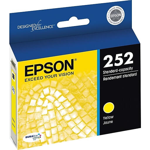 Epson 252 Yellow Ink Cartridge, Standard Capacity (T252420)