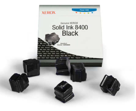 XEROX 6PK BLACK SOLID INK STICKS FOR PHASER 8400
